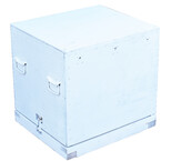 Large transport box seating stool.